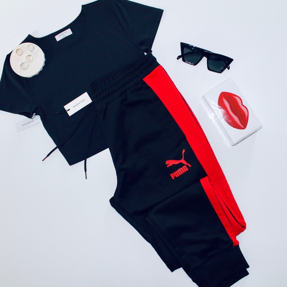 PUMA T7 Logo Track Pants